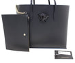 Versace Black Leather Medusa Tote Shoulder Bag