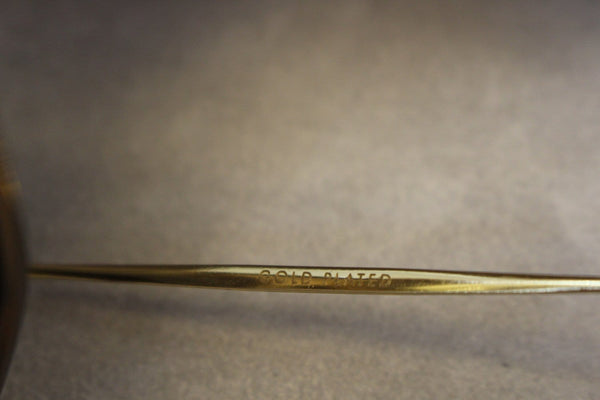 GUCCI Bamboo Aviator 24K Gold Mirror Lenses Unisex Sunglasses