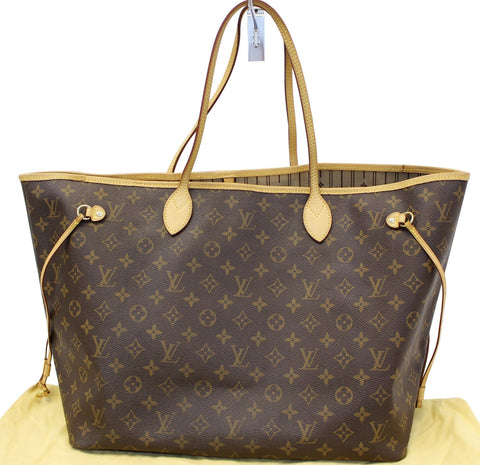 LOUIS VUITTON Monogram Canvas Neverfull GM Brown Tote Bag