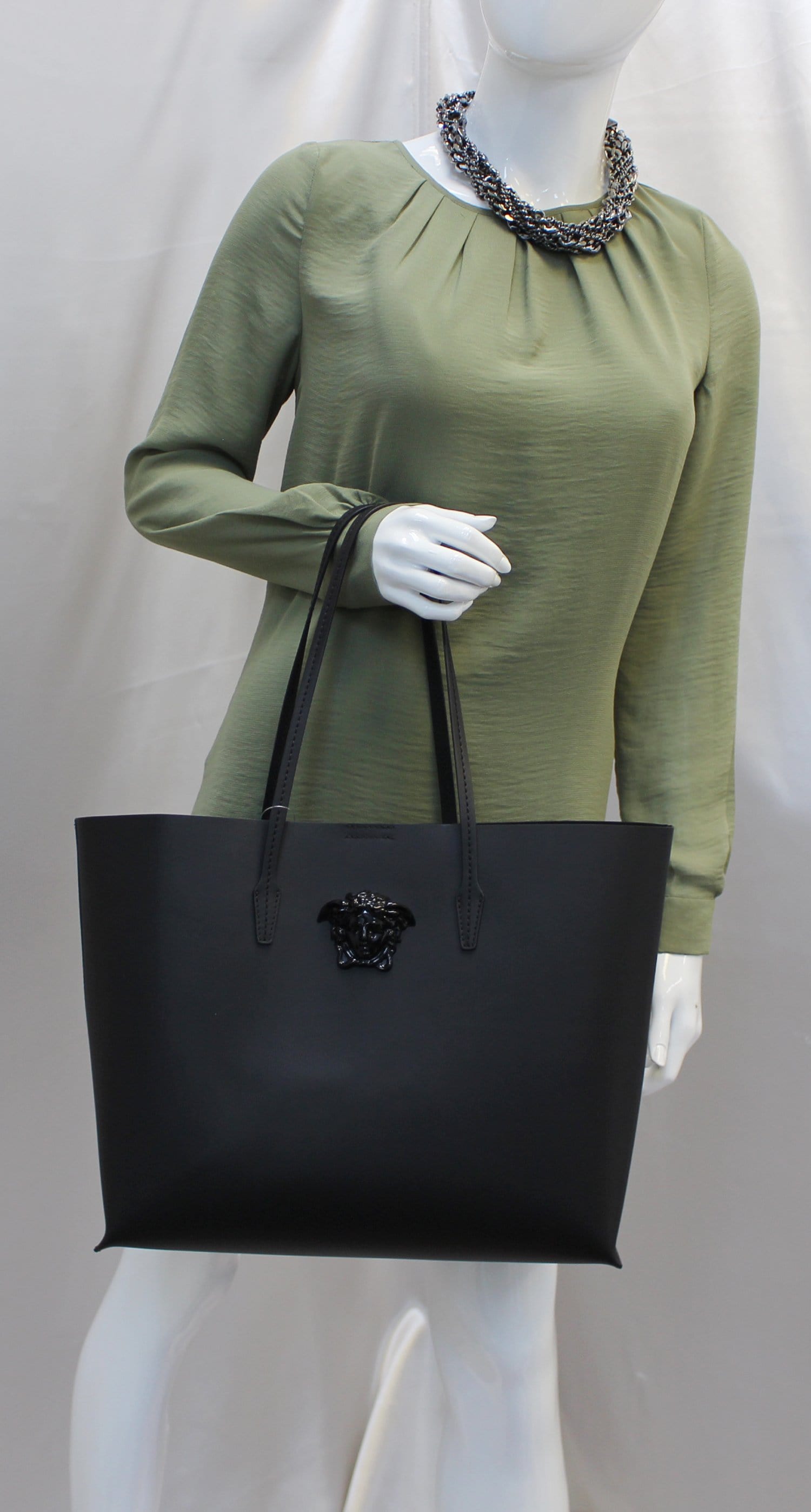 Versace Black Shoulder Medusa Bag