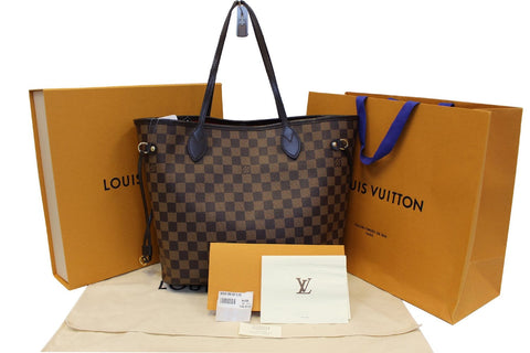LOUIS VUITTON Damier Ebene Neverfull MM Shoulder Bag