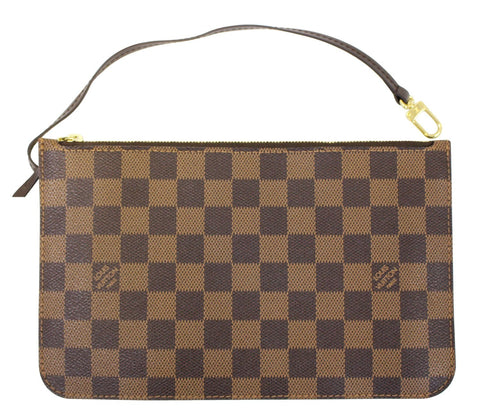LOUIS VUITTON Damier Ebene Neverfull NM MM Pochette Wristlet
