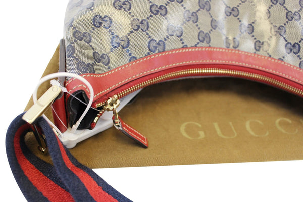 Gucci GG Canvas Messenger Bag Red Navy Blue - gucci bag