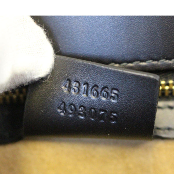 GUCCI Sylvie Animal Studs Calfskin Medium Top Handle Bag Black-US