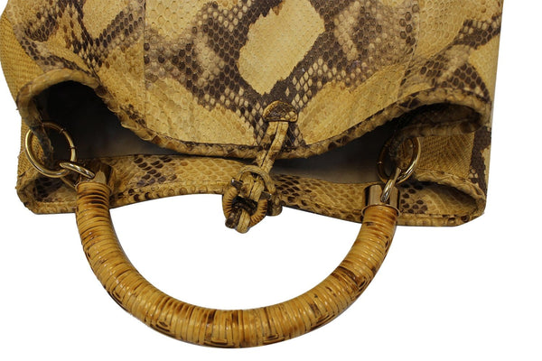 Salvatore Ferragamo kitty Python Leather Hobo Bag