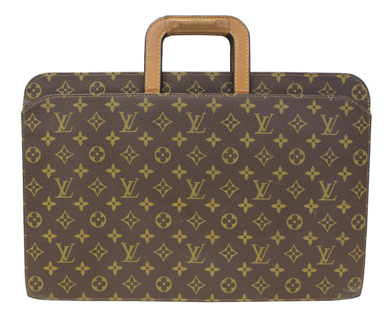 Louis Vuitton President Classuer Attache Briefcase Hard Trunk 239750 Brown Monogram  Canvas Laptop Bag, Louis Vuitton