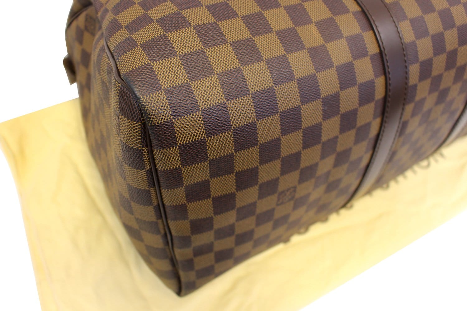 Louis Vuitton Damier Ebene Keepall 50 Duffle Travel Bag 41lk75