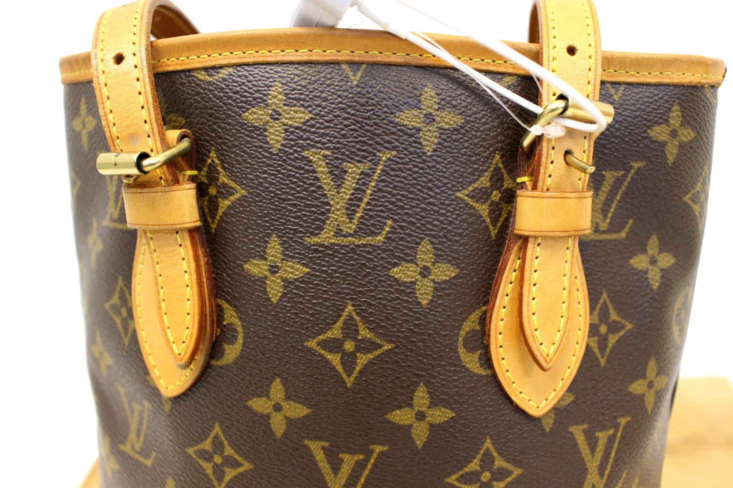 Louis Vuitton Brown Monogram Canvas Bucket PM Shoulder Bag Date Code DK1028