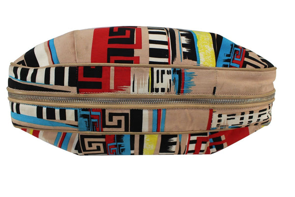 VERSACE Fringed Frida Multi Color Beautiful Tote Bag