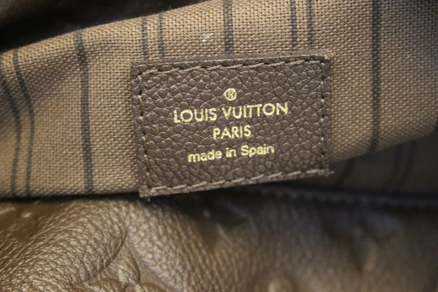 Louis Vuitton Terre Monogram Empreinte Artsy mm Gold Hardware, 2015 (Like New), Brown Womens Handbag