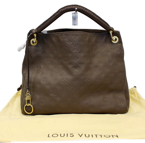 LOUIS VUITTON Artsy MM Empreinte Leather Terre Shoulder Bag