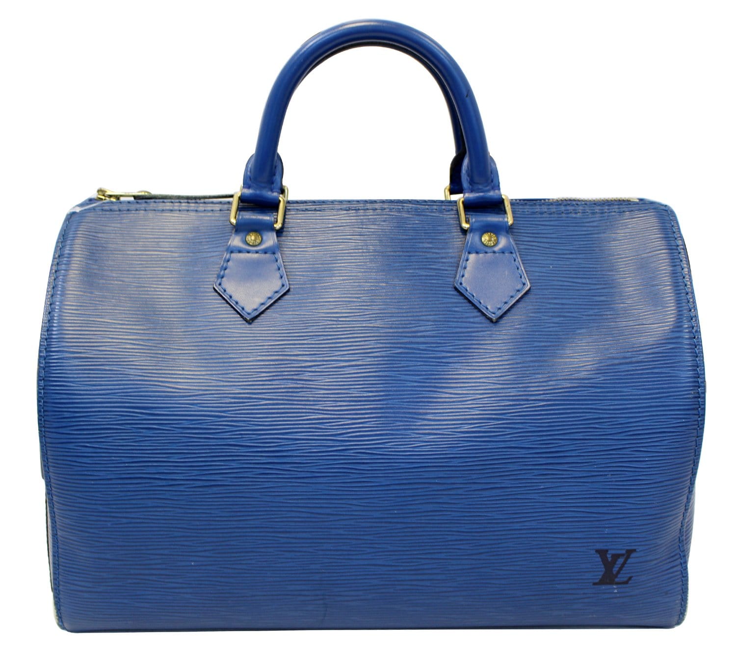blue leather louis vuitton bag
