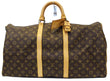 LOUIS VUITTON Monogram Canvas Keepall Bandouliere 55 Travel Bag