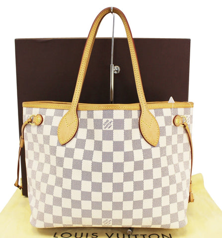 LOUIS VUITTON Neverfull PM Damier Azur  Tote Bag