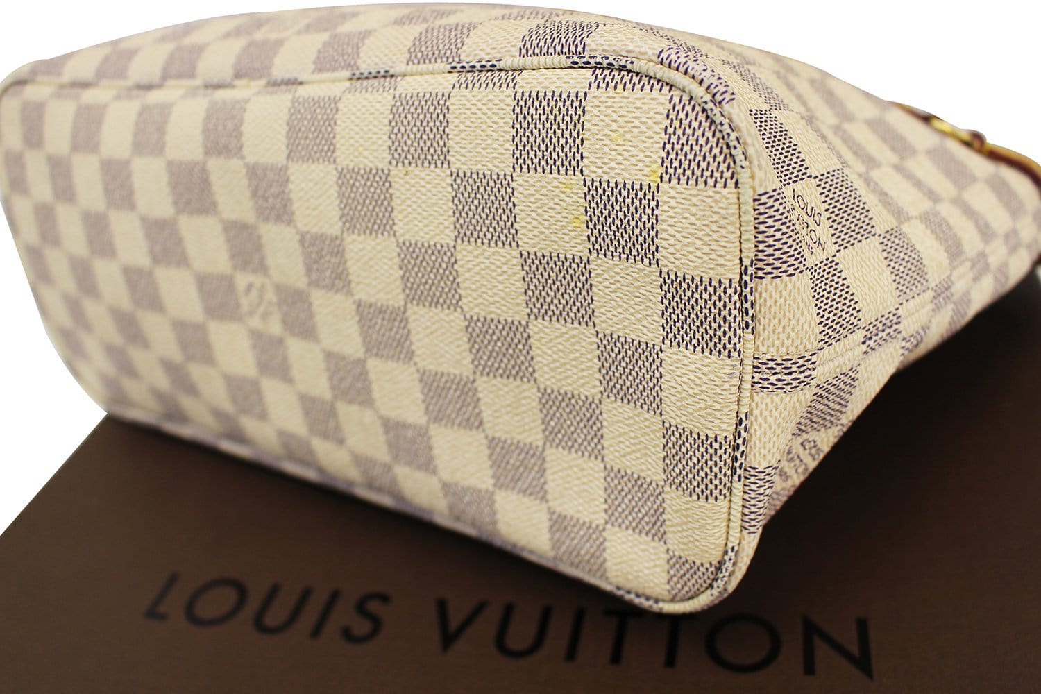 Louis Vuitton Small Damier Azur Neverfull PM Tote Bag 927lvs415