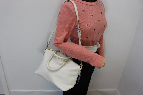 DOONEY & BOURKE White Leather Shoulder Bag