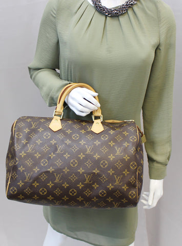 LOUIS VUITTON Monogram Canvas Speedy 35 Satchel Bag