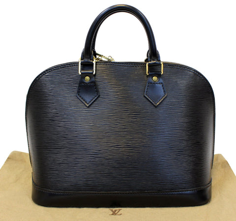 LOUIS VUITTON Epi Leather Alma Black Satchel Bag