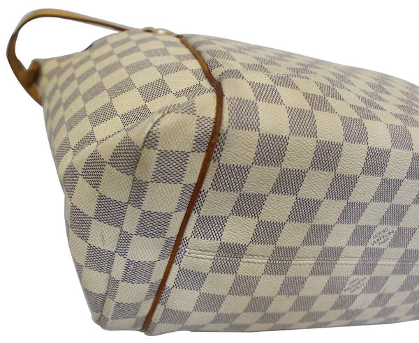 Louis Vuitton Totally MM Damier Azur Shoulder Handbag white