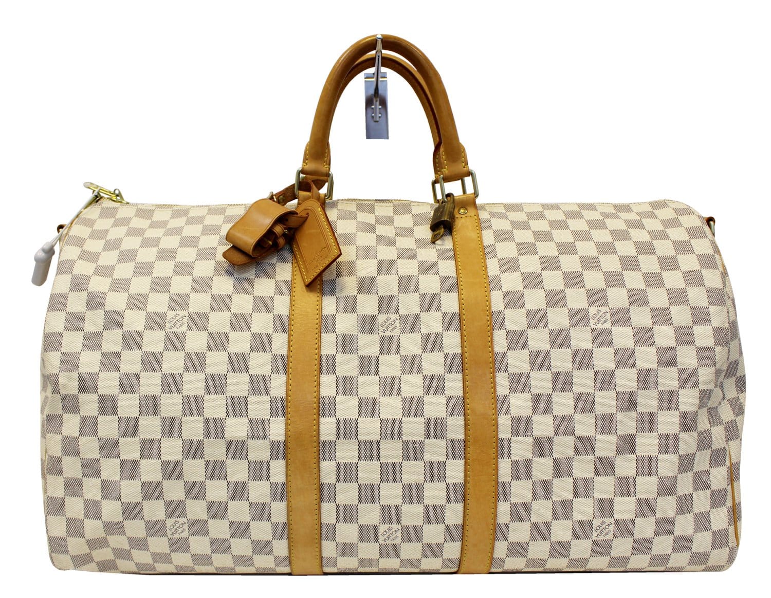 Louis Vuitton Damier Azur Keepall Bandouliere 55 - White Luggage and  Travel, Handbags - LOU787984