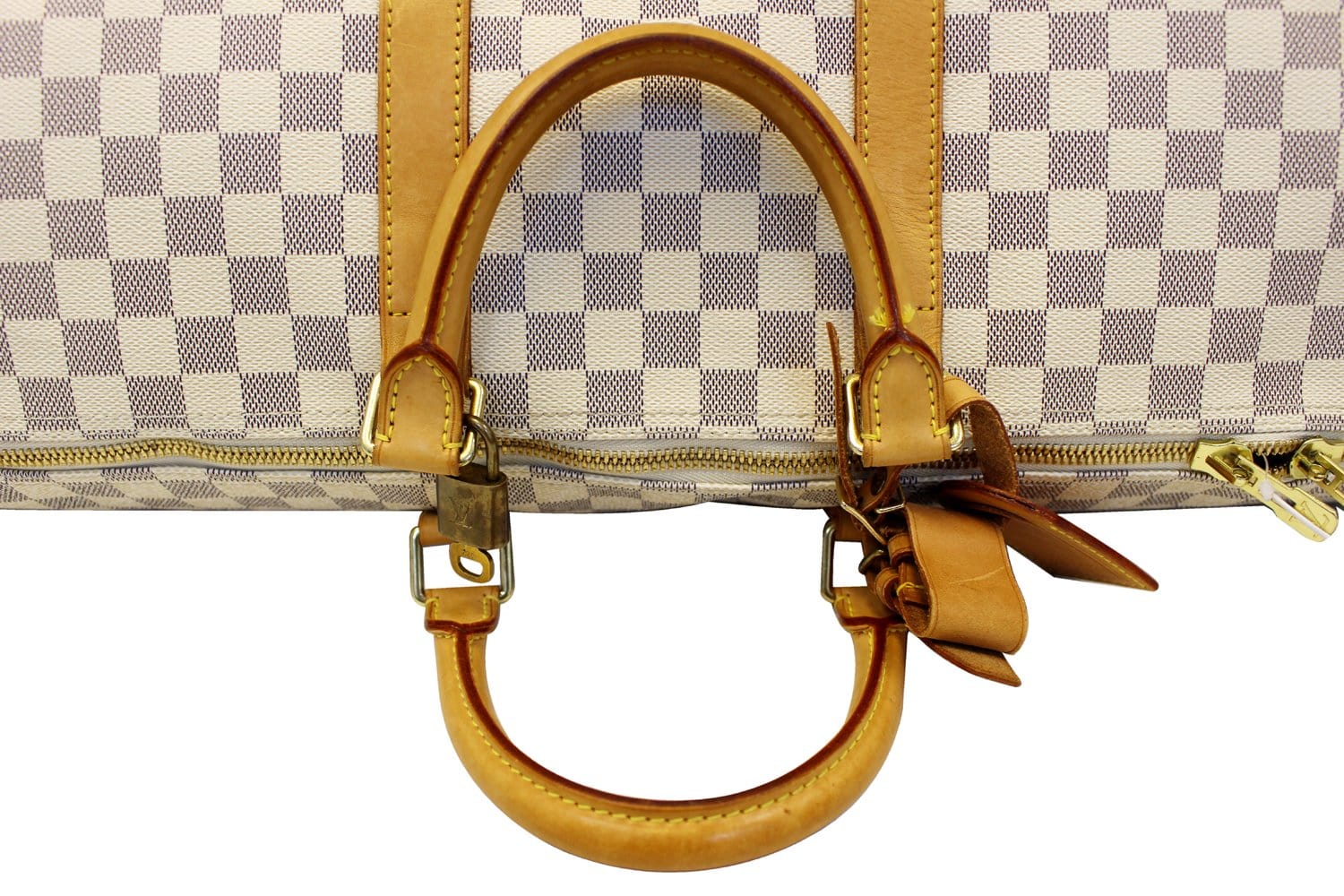Louis Vuitton Keepall Bandouliere 55 Duffle Bag Damier Azur N41429