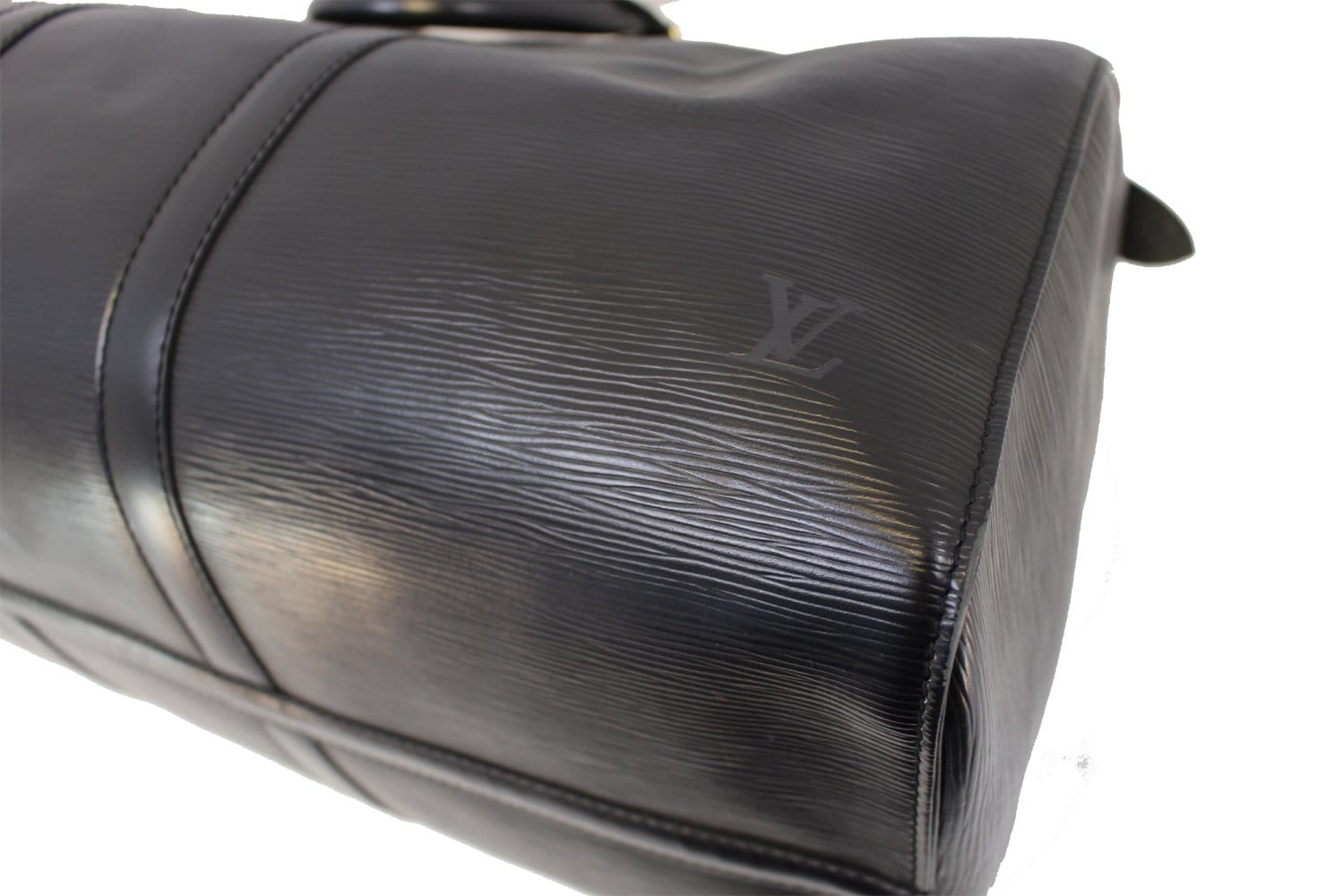 Louis Vuitton Black Epi Leather Noir Keepall 50 Boston Duffle Bag 85lvs427
