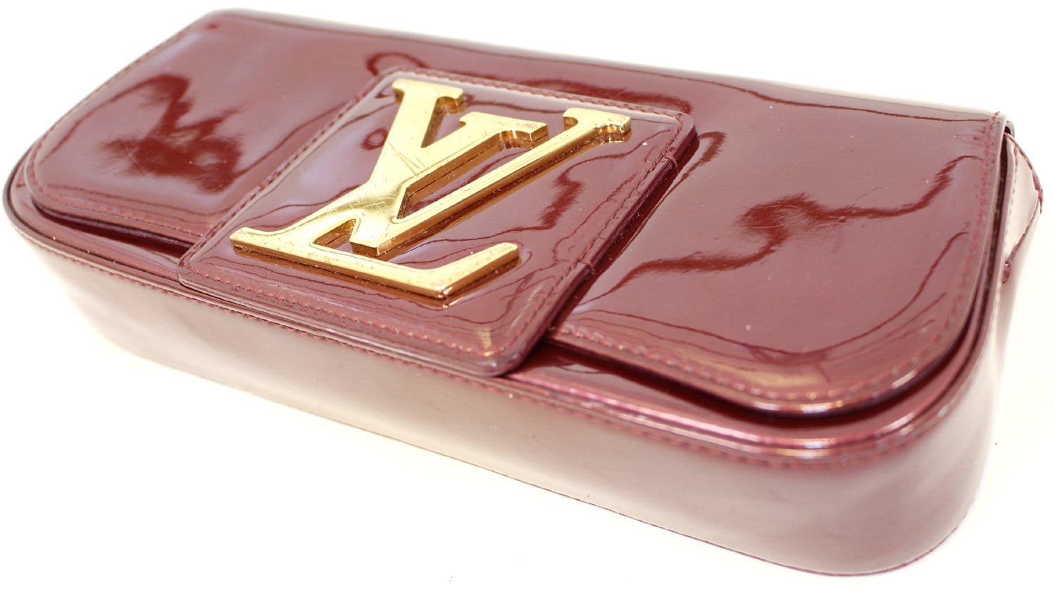 Louis Vuitton - Amarante Monogram Vernis Pochette SoBe Clutch Bag