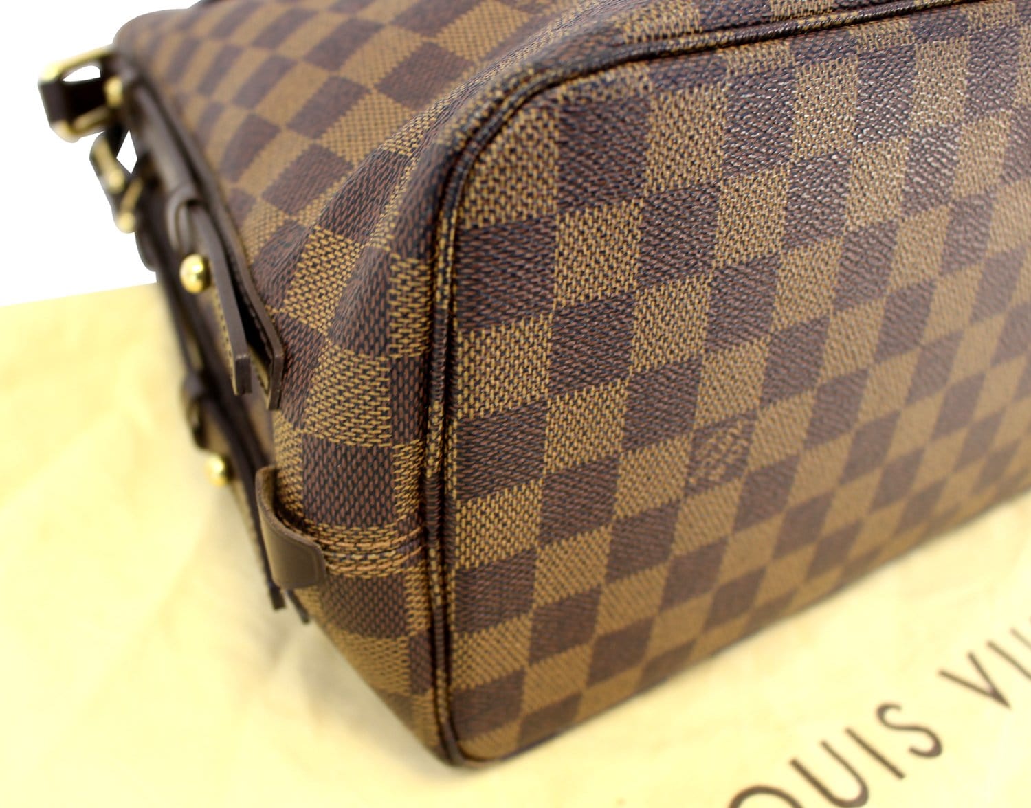 Louis Vuitton Cabas Rivington N41108 Damier Ebene Shoulder Tote Bag Brown