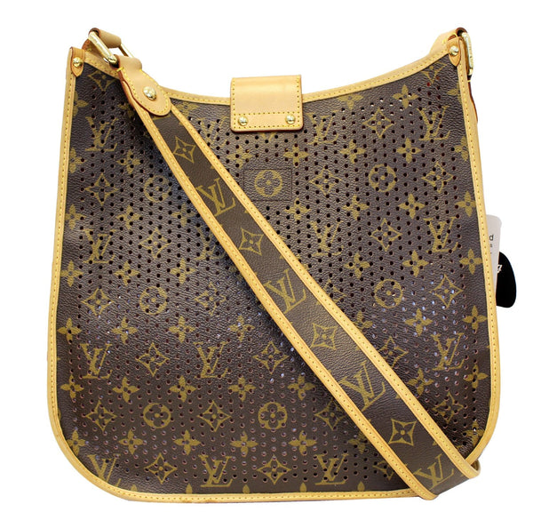 LOUIS VUITTON Pre Owned Fuchsia Monogram Perforated Musette Shoulder Bag