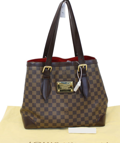 LOUIS VUITTON Damier Ebene Hampstead MM Shoulder Handbag