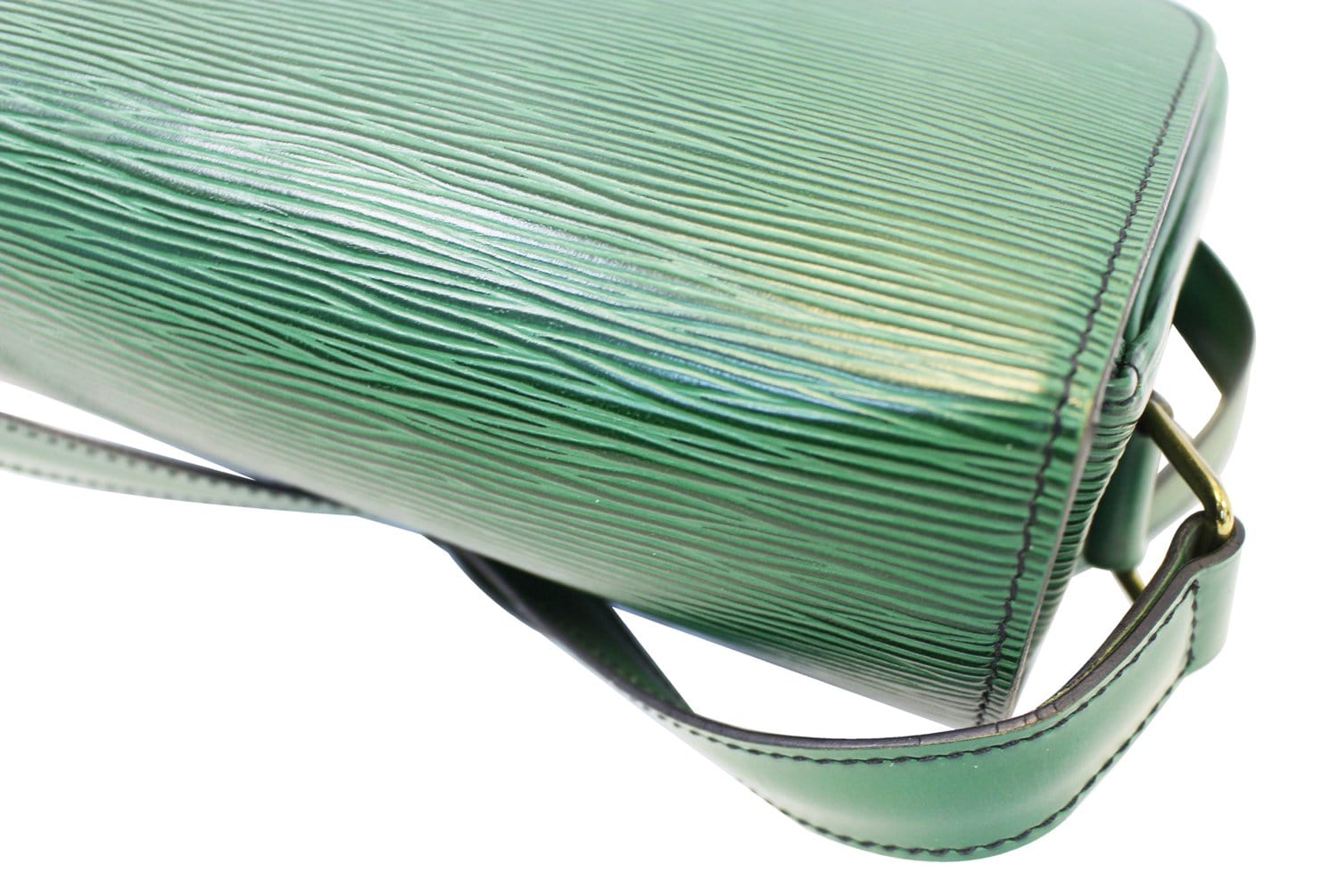 LOUIS VUITTON LV Cartouchiere Shoulder Bag Epi Leather Green Gold M52244  38MZ416