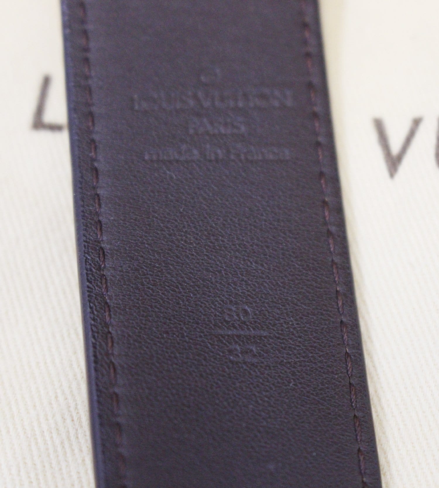Leather belt Louis Vuitton Brown size 80 cm in Leather - 21041222