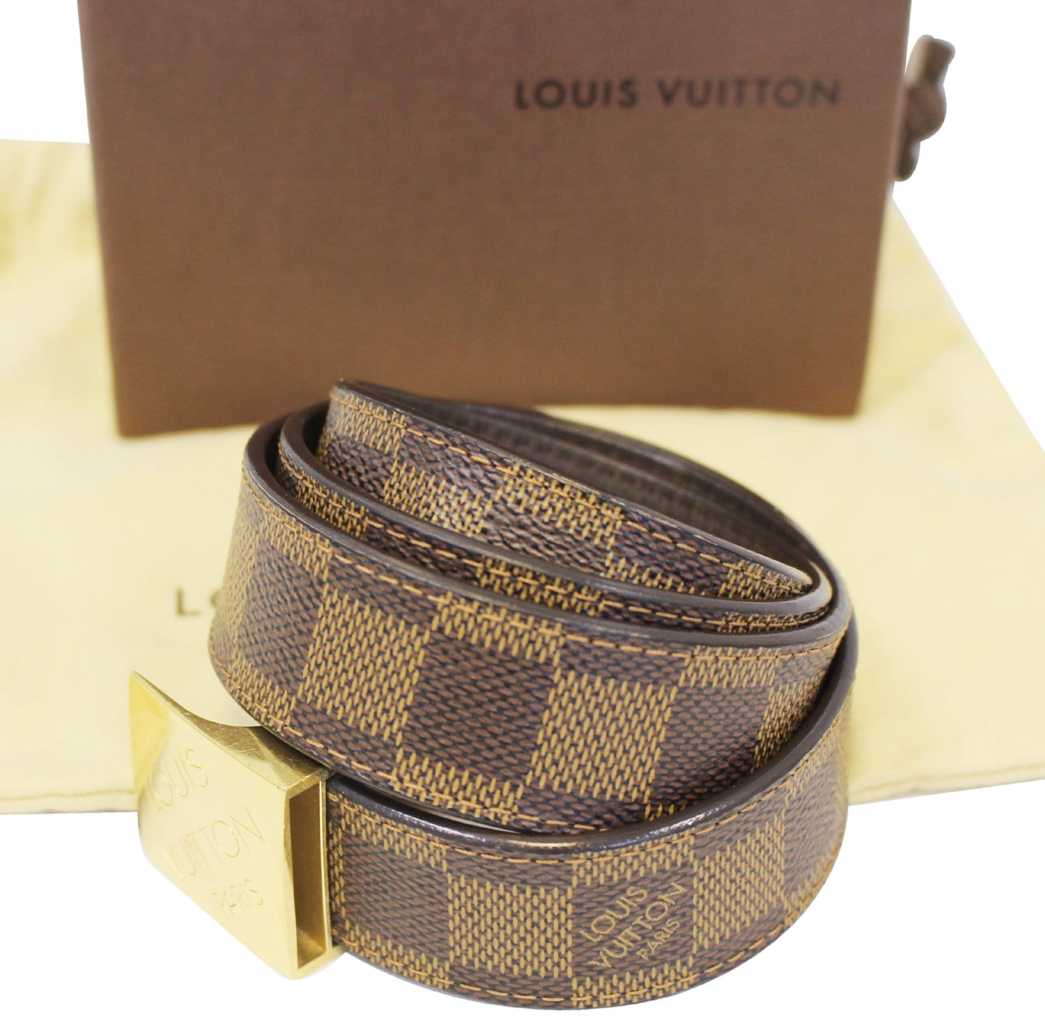 Leather belt Louis Vuitton Brown size 90 cm in Leather - 31541686