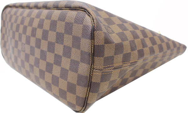 LOUIS VUITTON Neverfull MM Damier Ebene Tote Shoulder Bag Brown