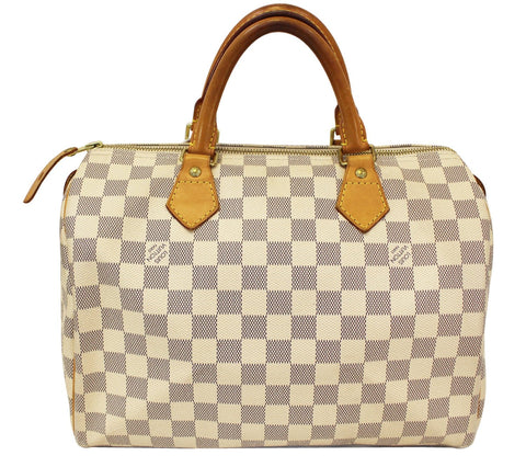 LOUIS VUITTON Damier Azur Speedy 30 Satchel Bag