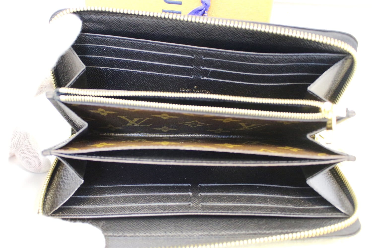 Louis Vuitton Black Monogram Canvas Zippy Retiro Zip Around Wallet