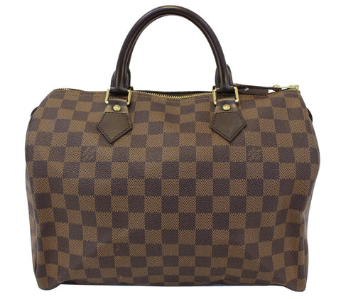 LOUIS VUITTON Damier Ebene Speedy 30 Satchel Bag