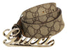 Gucci GG Canvas Beige Script Buckle Belt Size 85/34