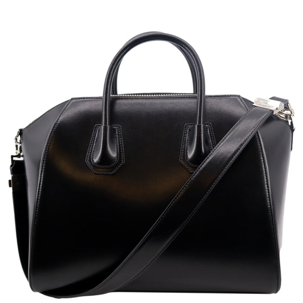GIVENCHY Antigona Medium Calfskin Leather Shoulder Bag Black