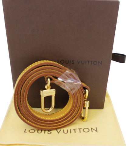 LOUIS VUITTON Leather Bandouliere Shoulder Strap Beige