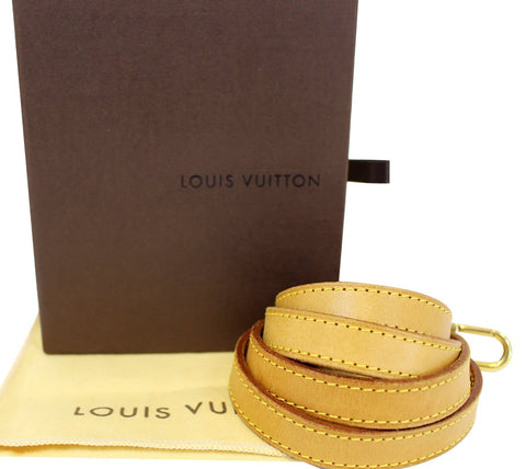 LOUIS VUITTON Leather Bandouliere Shoulder Strap Beige