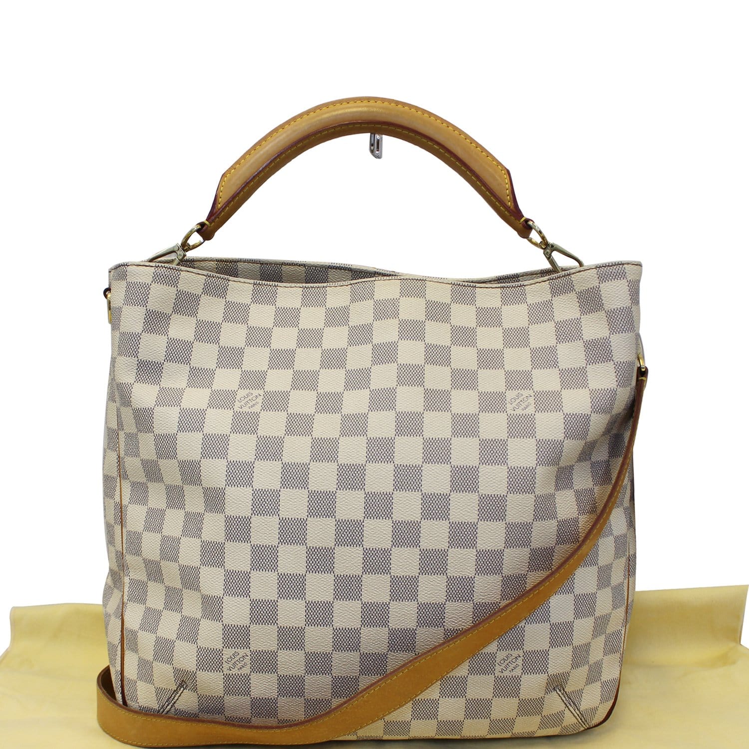 Louis Vuitton Damier Soffi Azur White Shoulder Handbag