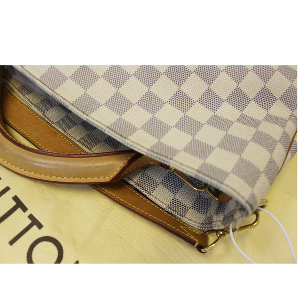 Louis Vuitton Damier Soffi Azur White Shoulder Handbag - side view