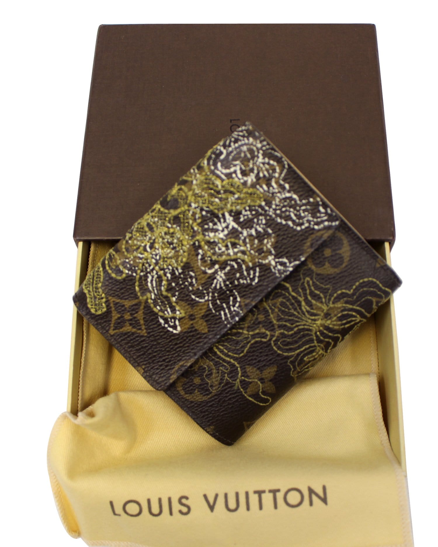 Louis Vuitton Limited Edition Gold Dentelle Monogram Batignolles