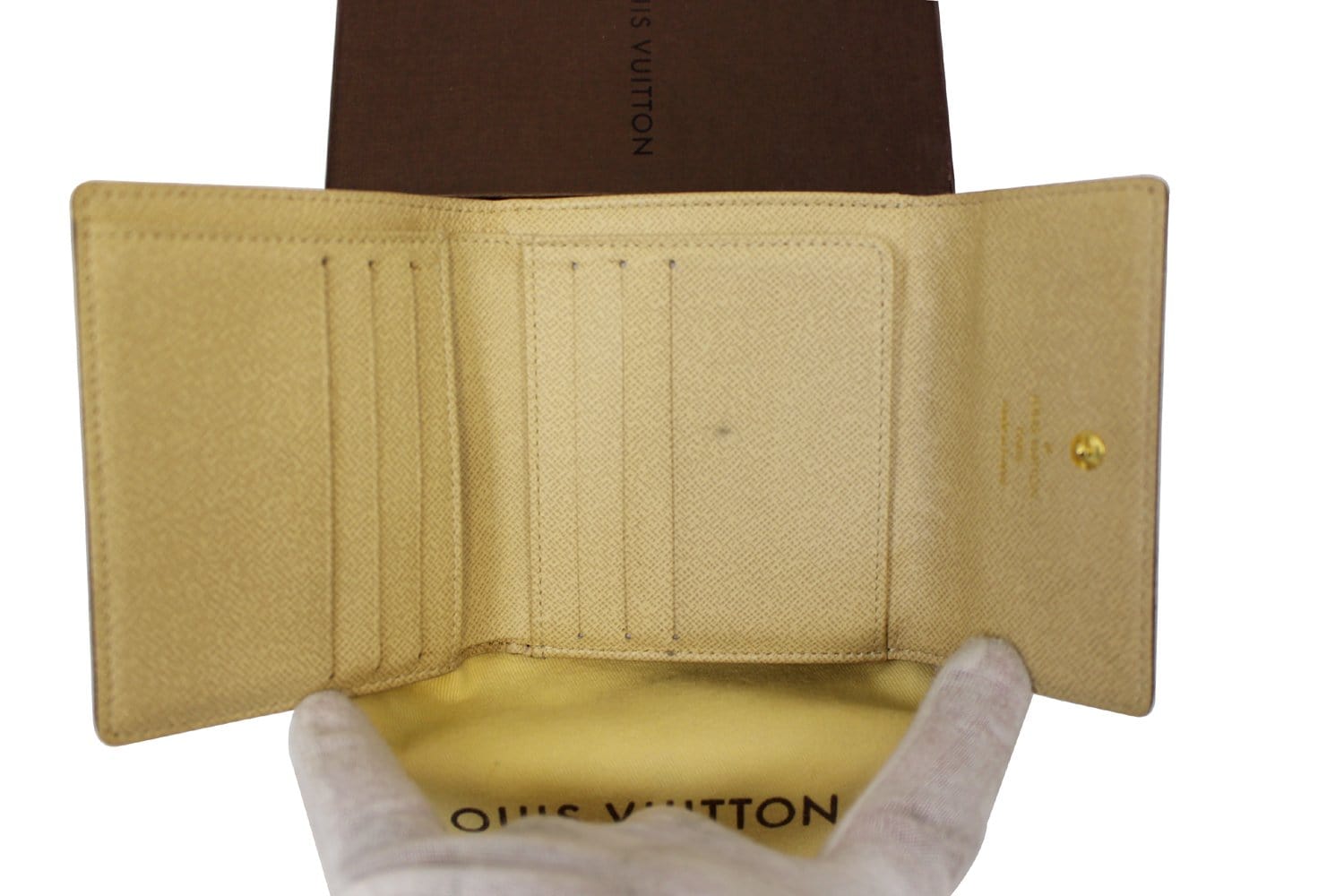 Louis Vuitton Tri-Fold Wallet Le Somptu White Gold Suhari M95854