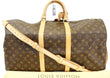 LOUIS VUITTON Monogram Keepall Bandouliere 55 Boston Bag