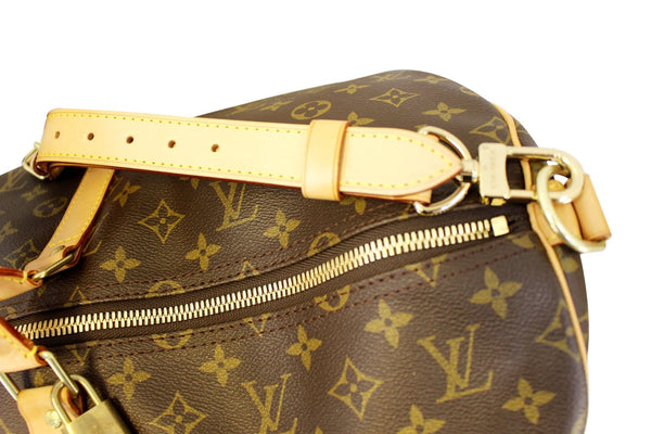 LOUIS VUITTON Monogram Keepall Bandouliere 55 Boston Bag