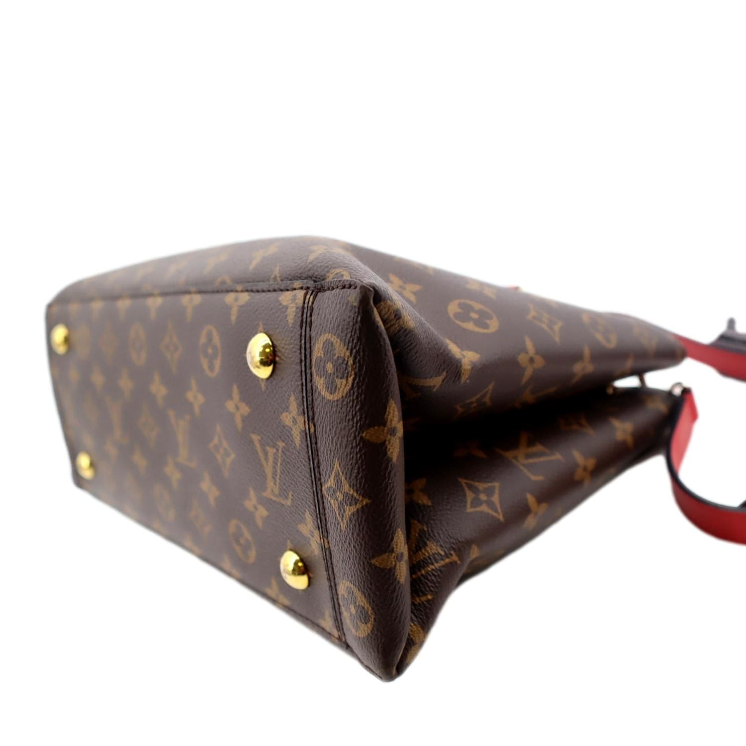 LOUIS VUITTON Flower Monogram Canvas Tote Shoulder Bag Cerise