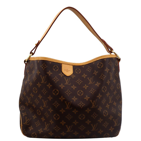 LOUIS VUITTON Delightful PM Monogram Canvas Hobo Bag Brown