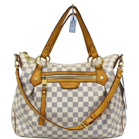 LOUIS VUITTON Damier Azur Evora MM Tote Shoulder Bag